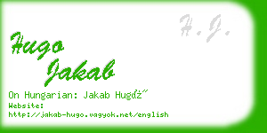 hugo jakab business card